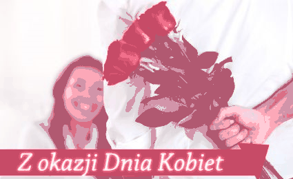 Mężczyzna z trzema różami na dzień kobiet